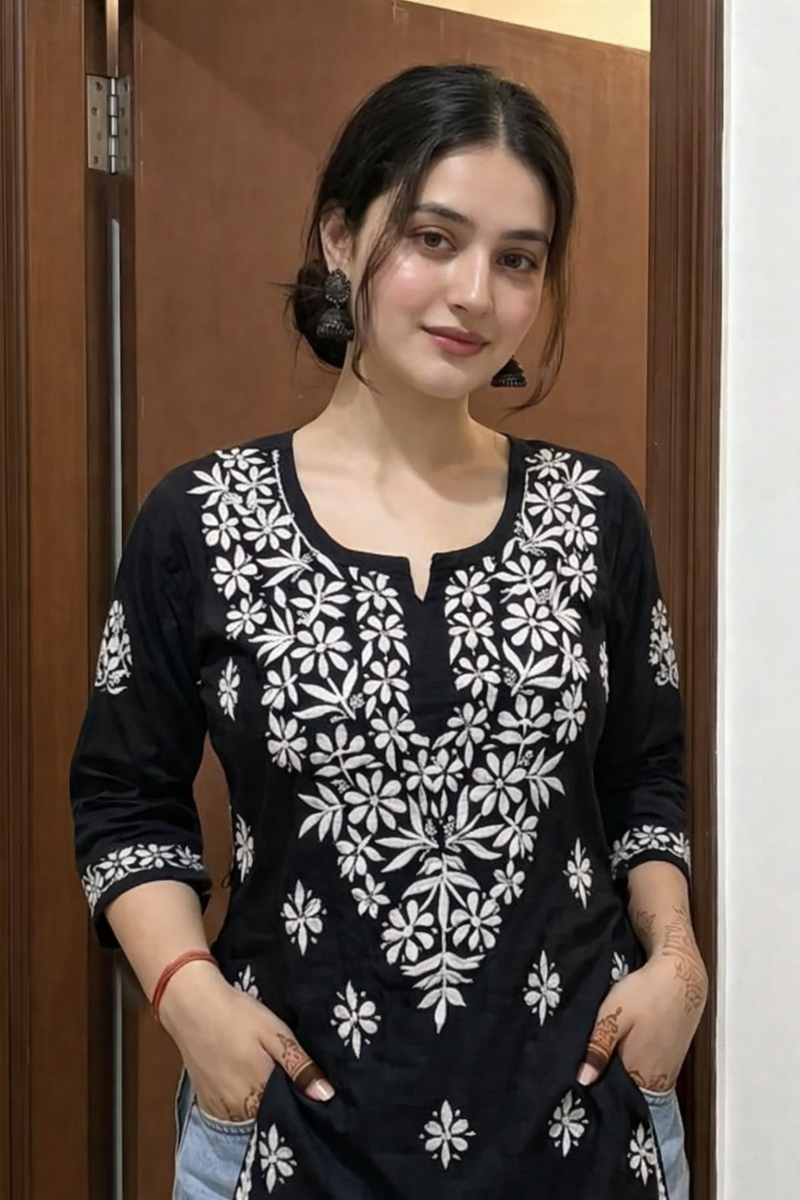 Black short kurti