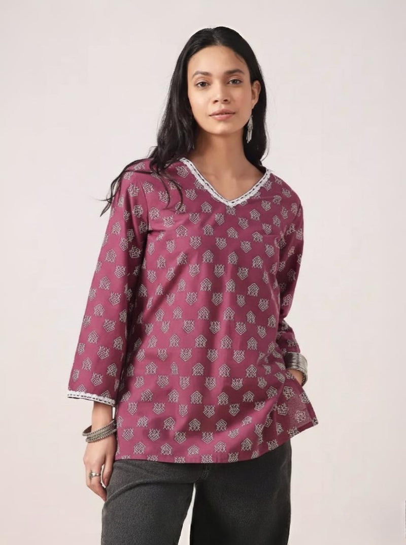 Women Printed, Geometric Print kurti