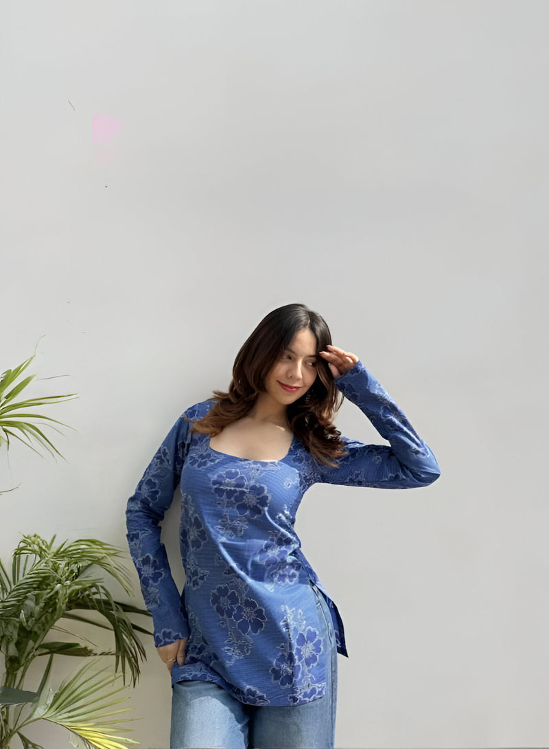 Women  floral printed short kurti